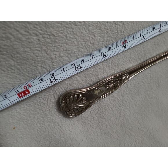 Silverplated Rogers Pasta Spaghetti Serving Spoon 11" Italy Spike Shell - Picture 7 of 8